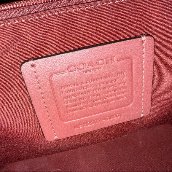 Coach Black Leather Tote with Logo Straps - Picture 7 of 10